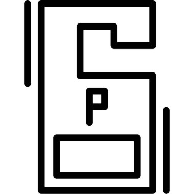 Otel simgesi vektör illüstrasyonu