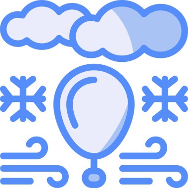 Soğuk kış ikonu - taslak biçiminde