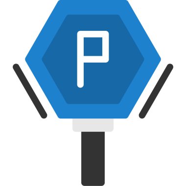 Araba park vektör simgesi