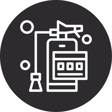 Bir test simgesinin vektör illüstrasyonu