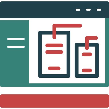 Web simgesi vektör illüstrasyonu