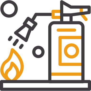 ateş sıcak simgesi ana hatlarıyla