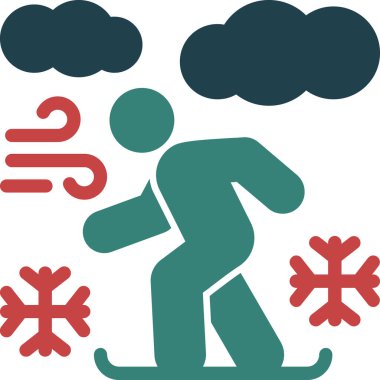 Kışın kar simgesi katı bir şekilde