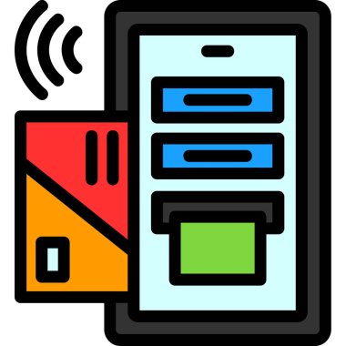 mobil cihaz. Basit illüstrasyon