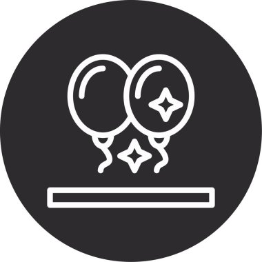 Parti simgesi vektör illüstrasyonu