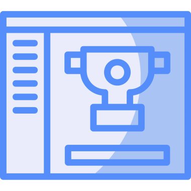 ödül kupa simgesi doldurulmuş - taslak biçimi