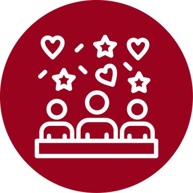 Bir grup insanın vektör çizimi