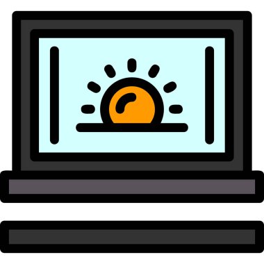 Bilgisayar monitörü. Basit resimleme