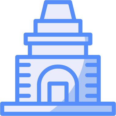 düz stil mimari yapı ikonu