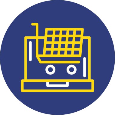 Alışveriş arabası simgesi, illüstrasyon vektör