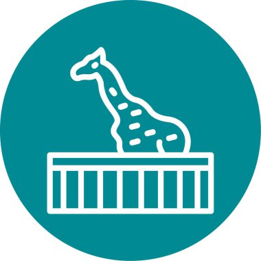 Hayvan simgesinin vektör illüstrasyonu