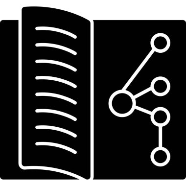 Veri ve ağ simgesinin vektör illüstrasyonu