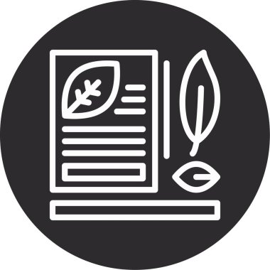 Bir kitap simgesinin vektör illüstrasyonu