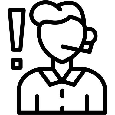 Çağrı merkezi operatör simgesi, özet biçimi