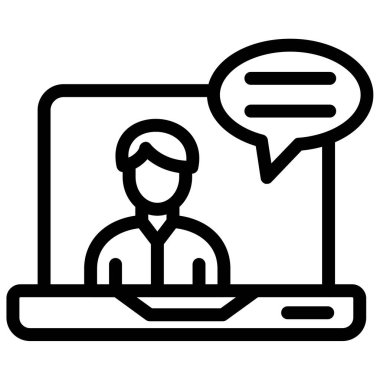 çevrimiçi konferans simgesi, özet biçimi