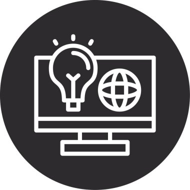 İnternet web simgesi basit tasarım