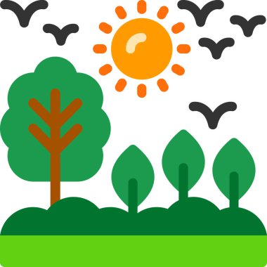 Sonbahar mevsimi simgesi, vektör illüstrasyonu