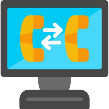 iş merkezi düz simgesi