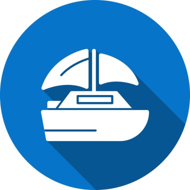 Tekne. Web simgesi basit illüstrasyon