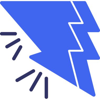 Şimşek simgesi vektör illüstrasyonu