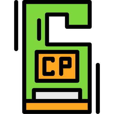 Bir C harfi simgesinin vektör illüstrasyonu