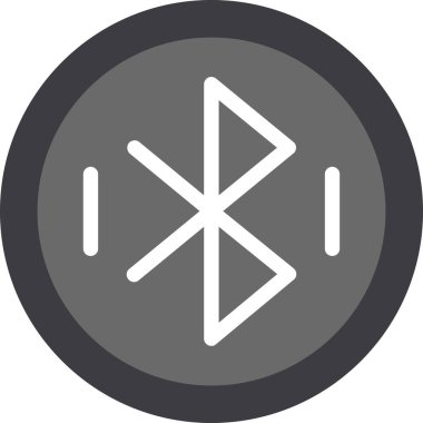 Bluetooth müzik simgesi, modern tasarım illüstrasyonu