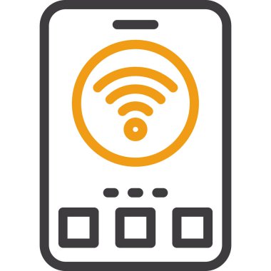 Wi-Fi İki Renk, Vektör İllüstrasyonu