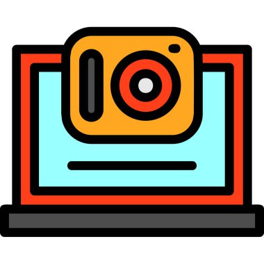 kamera fotoğraf ikonu Doldurulmuş dış hat biçimi