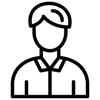 Şapkalı Avatar Adam, vektör çizimi