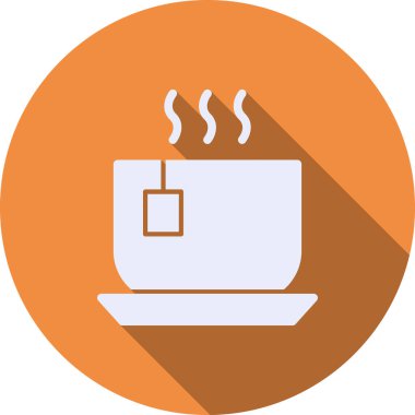 Kahve. Web simgesi basit illüstrasyon