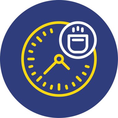 Saat. Web simgesi basit tasarım