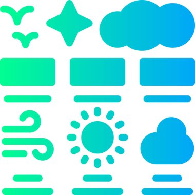 bulut simgesi seti, vektör çizimleri