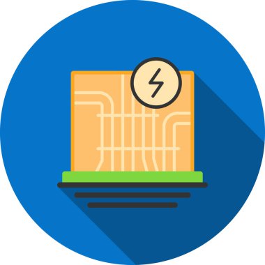 Elektrik simgesinin vektör illüstrasyonu