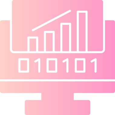 ticari büyüme vektörü simgesi modern basit beyaz illüstrasyon