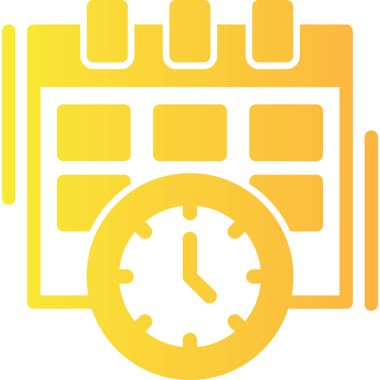 Saat simgesi, basit vektör illüstrasyonu