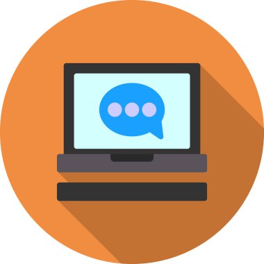 Konuş. Web simgesi basit illüstrasyon