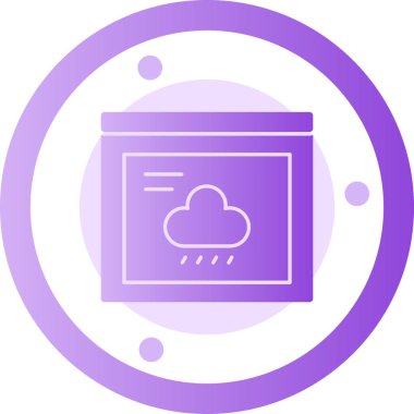 Modern bulut simgesinin vektör illüstrasyonu