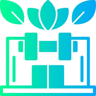 Yeşil bitki simgesinin vektör illüstrasyonu