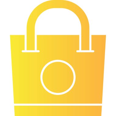 Alışveriş poşeti simgesi, vektör illüstrasyonu