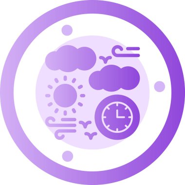 Saat simgesi vektör illüstrasyonu