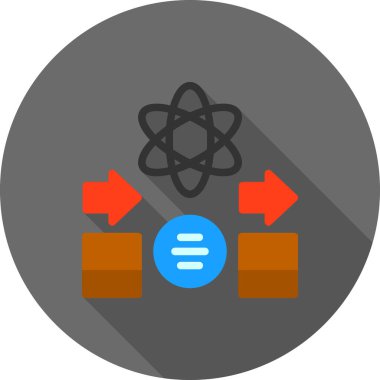 Moda biçimi izole edilmiş arkaplanda atom simgesi