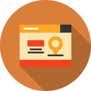 konum haritası konumu simgesi düz biçimli