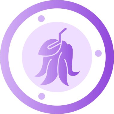 vektör mor çiçek simgesi