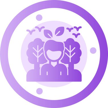 Bir ağaç simgesinin vektör illüstrasyonu