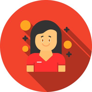 Avatar kadın düz simge