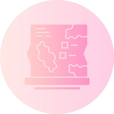 harita simgesi vektör illüstrasyonu