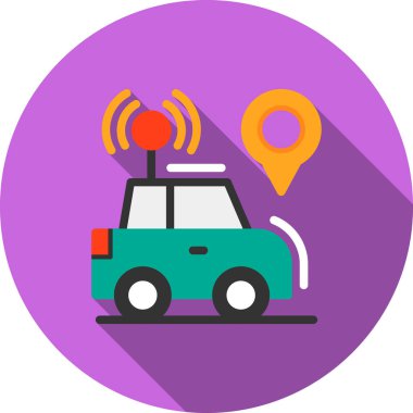 araba taksi konumu simgesi - taslak biçimi