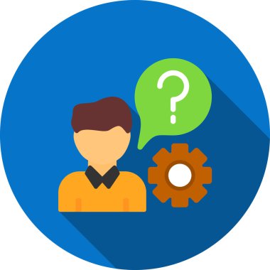 Müşteri Hizmetleri Düz Simge Tasarımı