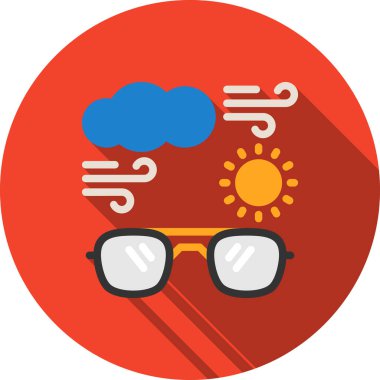 Güneş simgesi, vektör illüstrasyonu