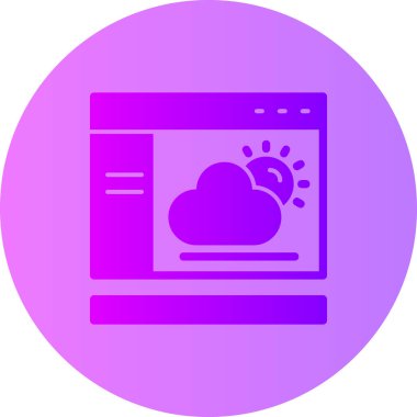 Bulut. Web simgesi basit illüstrasyon